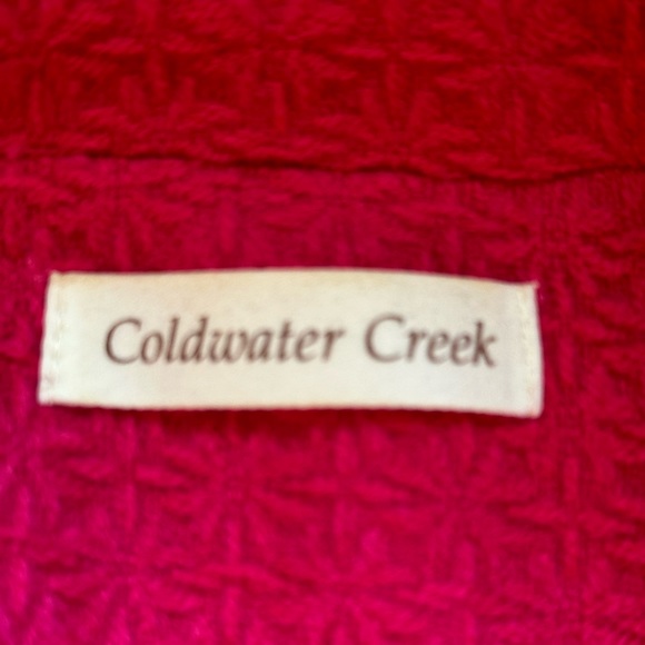 Coldwater Creek Pink Embroidered Geometric Design Zip Up Blazer Sz 8 Fully Lined - Picture 10 of 14